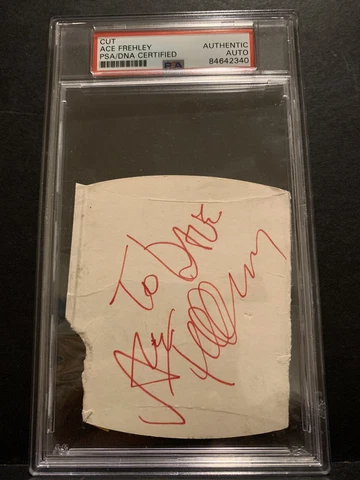 ace frehley signed Vintage kodak paper slabbed PSA/DNA COA Cover