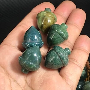 Gemas curativas Reiki cristal cuarzo bellota ágata acuática natural 5 piezas - Imagen 1 de 12