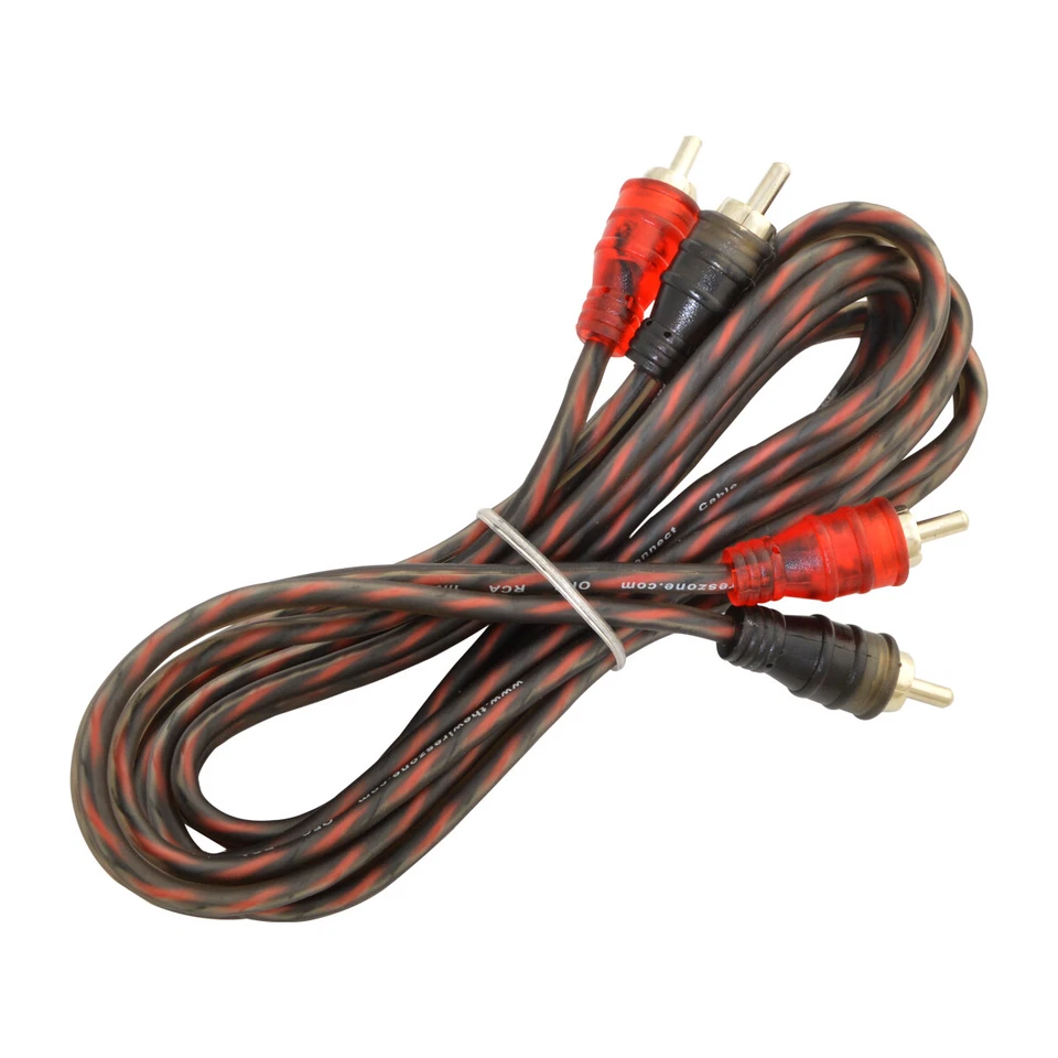 THE WIRES ZONE 6ft 2-Channels Male-to-Male Twisted Pair OFC RCA Interconnect Cable