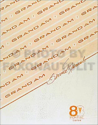 Manuale Di Riparazione Pontiac Grand Am 1988 88 LE SE - Immagine 1 di 2