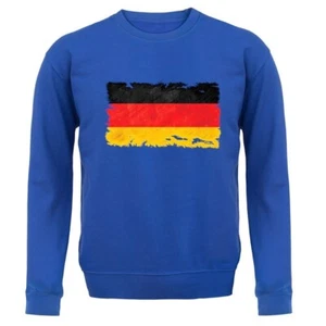 Germany Grunge Style Flag - Kids Hoodie / Sweater - German Country Flags Travel - Picture 1 of 18
