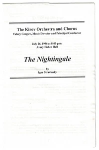 Kirov Orchestra & Chorus Libretto - Igor Stravinsky- The Nightingale - Picture 1 of 1