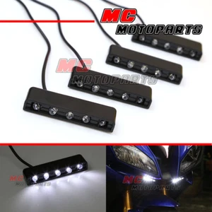4 pcs Front White LED Running Light For Off-Road MX Truck Motorcycle - Picture 1 of 3
