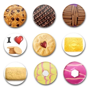 25 mm 1" KNOPFABZEICHEN KEKSE X9 - Bild 1 von 1