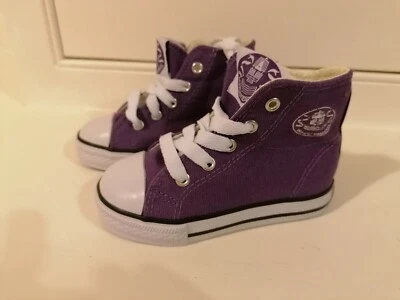 Children's Dunlop Hi Top Canvas Trainers. Size 6. Purple. Brand New. - Image 1 of 4