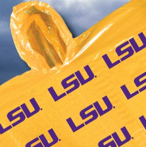 LOT OF TWO (2) LSU TIGERS, ADULT SIZE, HOODED PONCHOS MAJOR CLOSEOUT) - Picture 1 of 2