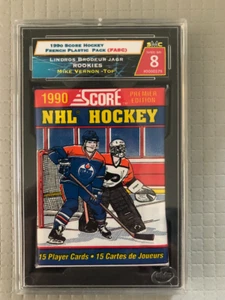 ¡Paquete de plástico francés Score Hockey 1990 SMC 8 casi nuevo-como nuevo (M Vernon - excelente) #379!! - Imagen 1 de 4