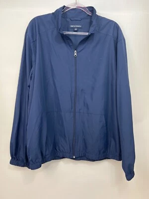 Port Authority Jacket Navy Blue With Pockets Windbreaker  Men Size L - Image 1 of 4