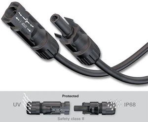 Staubli 32.0016 & 32.0017 Solar MC4 Connector w/Boot Female & Male Pair - Picture 1 of 7