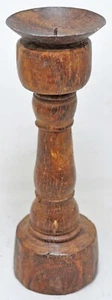 Antique Wooden Paga Candle Holder Stand Original Old Hand Carved - Picture 1 of 7