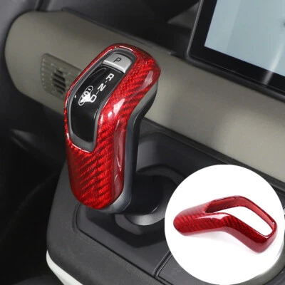 Cubierta de cabeza de perilla de cambio de marchas de fibra de carbono para Land Rover Defender90 110 20-22 Foto 1 de 4