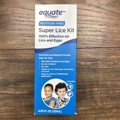 Equate Super Liojos Kit Spray Tratamiento Piojos y Huevos Libre de Pesticidas 4.05 fl oz Foto 1 de 4