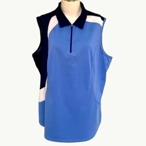 Swing Womens Collared Golf Blouse Sleeveless Size L - Picture 1 of 4