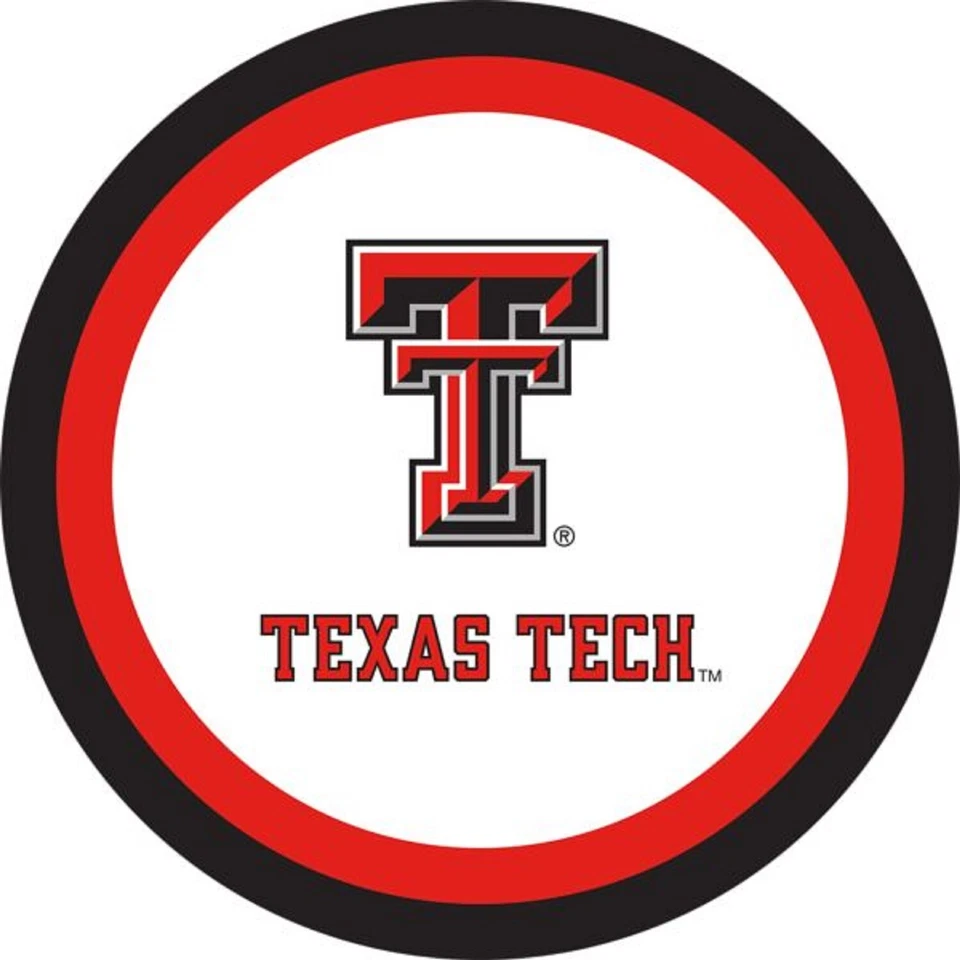 Texas Tech Red Raiders NCAA College Sports Graduation Party 7" Dessert Plates - Image 1 of 1