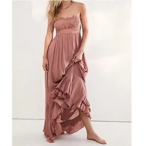 Free People Adella Maxi Boho Flowy Dress Corset size M - Picture 1 of 4