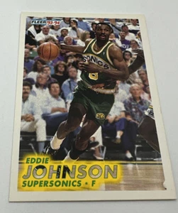 1993-94 #198 Eddie Johnson Fleer Seattle SuperSonics - Picture 1 of 3