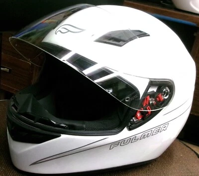 Nuevo de Lote Antiguo - Casco de Motocicleta Fulmer Para Hombre (XL), SS, Blanco Foto 1 de 4