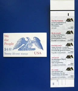 Sc # BK162 (2359a) ~ Booklet of 20 ~ 22 cent We The People Issue - Picture 1 of 1