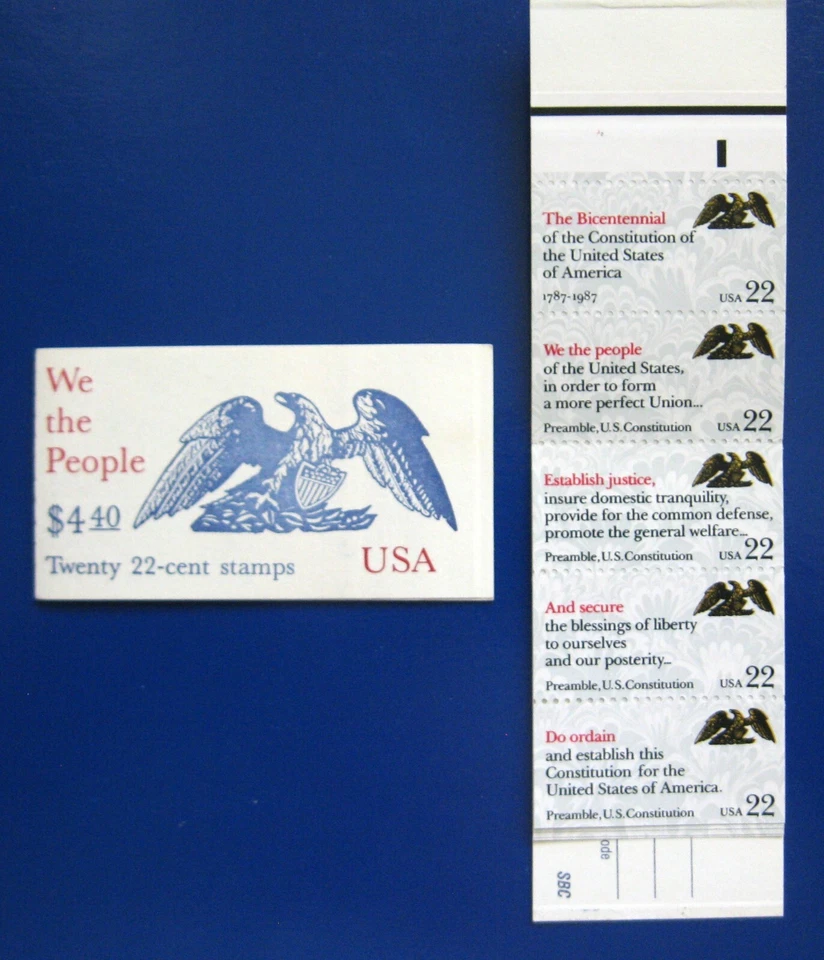 Sc # BK162 (2359a) ~ Booklet of 20 ~ 22 cent We The People Issue - Image 1 of 1
