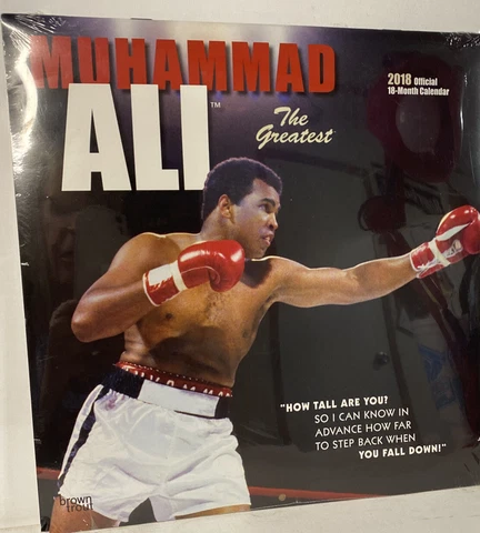 Rare Original Vintage MUHAMMAD ALI CALENDAR 2018 Official 18 Month SEALED Cover
