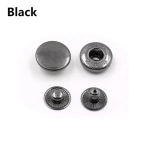 10 Set Snap Fasteners Press Studs Buttons Leather Brass Sewing Accessory 10-20mm - Picture 1 of 16