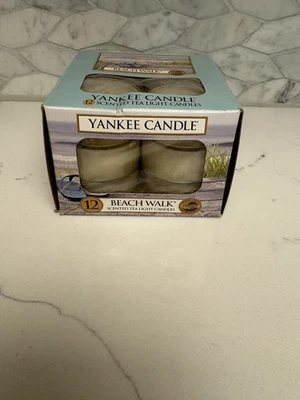 Yankee Candle Beach Walk Box of 12 Scented Tealights Tea Light White - Image 1 of 4