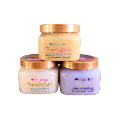 Lot Of 3 Tree Hut Mango Tropical Moonlight Glow Shea Sugar Body Scrub 18 Oz NEW - Image 1 of 4
