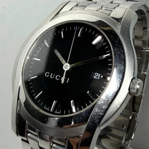 Gucci 5500XL Wristwatch Date Quartz SS Men's Women's Watch JAPAN - Picture 1 of 16