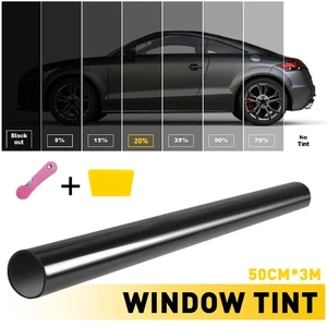 Uncut Roll Window Tint %20 Super Dark Film Black 20" Inches 10'Feet Car Home - Picture 1 of 7