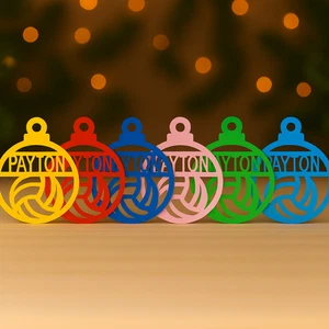 PERSONALISED NETBALL CHRISTMAS BAUBLE ORNAMENT | DECORATION | XMAS | CUSTOM | Ac - Picture 1 of 7