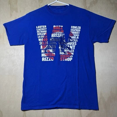 Chicago Cubs 2016 World Series Championship Roster Fly The W T Shirt Men’s Small - Image 1 of 4