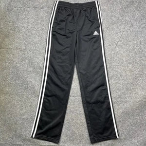 Adidas Boys Track Striped Black Loose Sweatpants Size Large 14-16 - Picture 1 of 9