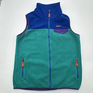 Patagonia Vest X-Large Color Block Lightweight Synchilla Snap T Fleece full zip - Picture 1 of 15