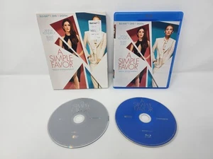 A Simple Favor (Blu-ray, DVD, 2018) With Slipcover NO DIGITAL - Picture 1 of 6