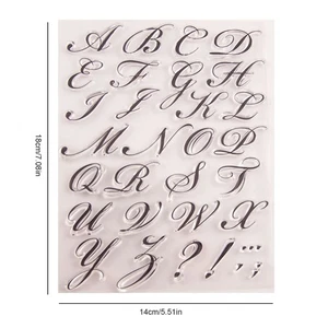 Alphabet Clear Stamps DIY Fondant Cookie Cake Decorating Tool - Picture 1 of 10