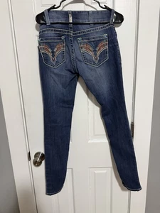 Pantalones de mezclilla Ariat detalle turquesa pierna recta talla 26R vaquera punto de látigo - Imagen 1 de 7