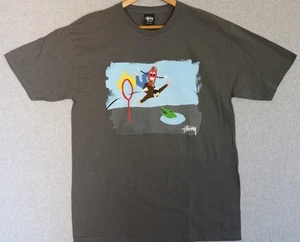 Stussy X Jayson Musson Ring Of Fire Gray T-shirt Medium NWOT - Picture 1 of 7