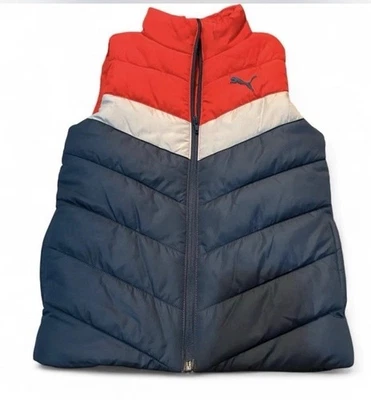 Boy's Navy and Red Puma puffer vest.Size Small 7/8. NWT - Image 1 of 4