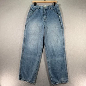 Vintage Arizona Carpenter Jeans Mens 33x32 Blue Lightwash Straight Leg Baggy - Picture 1 of 16