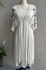Vestido Ralph Lauren Denim & Supply Mujer Crema Gasa Tachonado Bordado Talla SP - Imagen 1 de 14