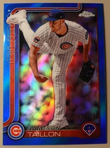 Jameson Taillon 109/150 2025 Topps Chrome Blue Refractor Chicago Cubs #33 - Picture 1 of 2