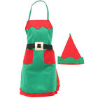  Christmas Elf Apron Costume for Women Santa Workshop Accessories