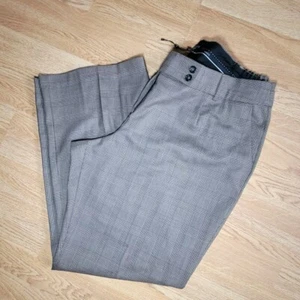 Talbots Plaid Wool Blend Wide Leg High Waist Dress Trousers Pants Career 20W - Picture 1 of 5