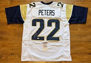 Marcus Peters Autographed/Signed LA Rams Pro Style Jersey JSA COA