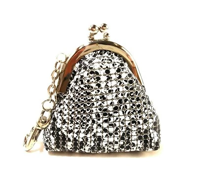 Mini monedero de malla metálica para mujer con llavero (stock de EE. UU.) NUEVO Foto 1 de 2