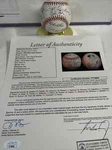 Equipo de béisbol Milwaukee Brewers 2008 firmado (30) Uecker Fielder Sabbathia JSA - Imagen 1 de 7