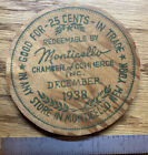 Monticello Wooden Money - GF 25 In Trade - New York