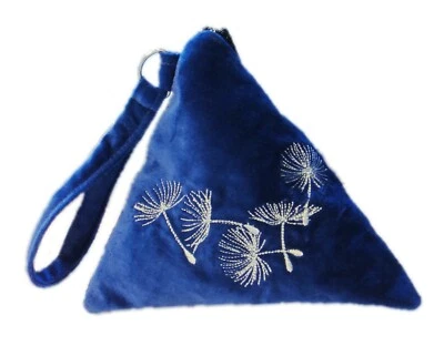 Bolsa de cosméticos de terciopelo piramidal "diente de león" roja azul Veralis VL-CB-06 Foto 1 de 2