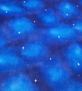 Moda Fabric Nature's Glory Blue Night Sky Stars Cotton 3-3/4Y x 44" Width - Picture 1 of 3
