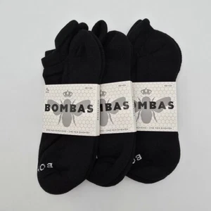 Bombas Ankle Socks Men's Size L (9.5-13) Black Midweight Comfort - 3 Pack - Picture 1 of 4